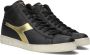 Diadora Game L High Waxed Wn Sneakers Leren Sneaker Dames Zwart - Thumbnail 3