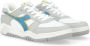 Diadora Retro Leren Sneaker Grijs Blauw Multicolor Heren - Thumbnail 2