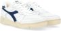 Diadora Retro Wit Blauw Leren Sneakers White Heren - Thumbnail 2
