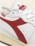 Diadora Heritage mi basket row cut sneakers heren wit c7114 white-garnet leer 43 5 (9+) - Thumbnail 14