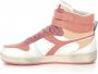 Retro Sneaker Magic Basket Mid Icona Hoge sneakers Leren Sneaker Roze - Thumbnail 12