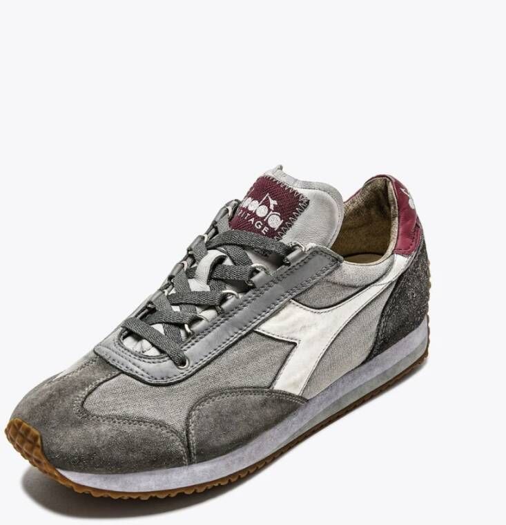 Diadora Geslachtsneutrale Heritage Sneakers Equipe H Dirty Stone Wash Evo Grijs Heren