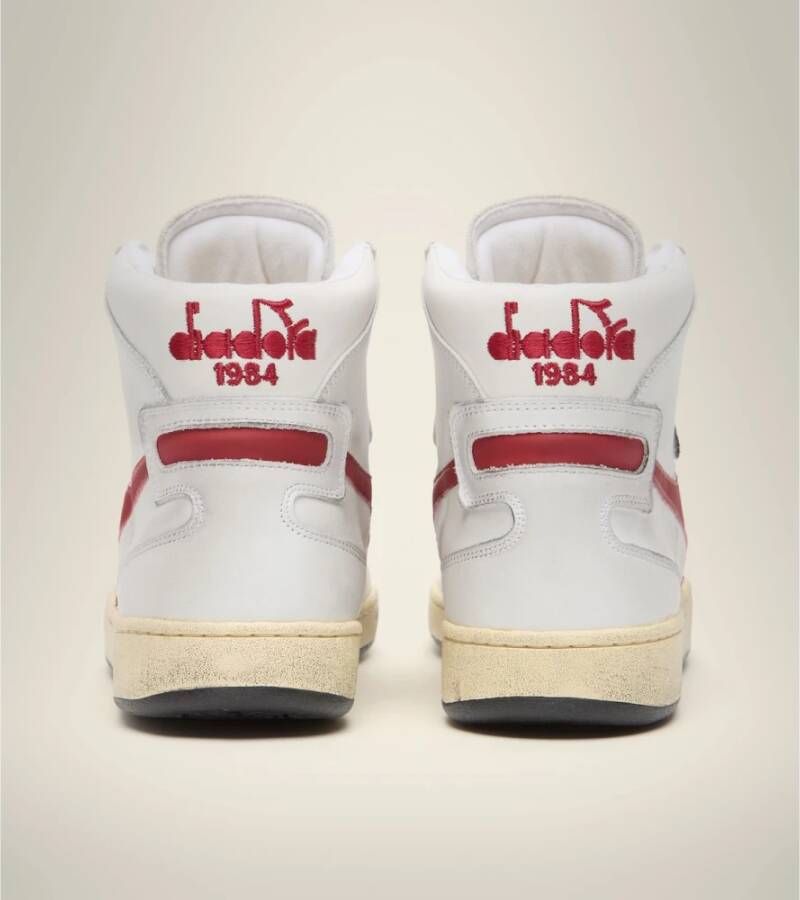 Diadora Vintage Wit Granaat Sneakers Wit Dames