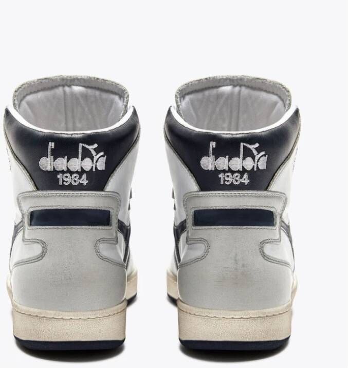 Diadora Vintage High Cut Sneakers Wit Hoge Stijging Wit Heren