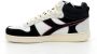 Diadora Leren Sneakers Zwart Lente Zomer Vetersluiting Multicolor Heren - Thumbnail 4