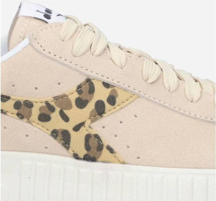 Diadora Dames Game Step Suede Animalier Sneakers Beige Dames