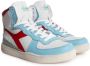 Diadora Sneakers Dames Lage sneakers Damesschoenen Leer MI basket Blauw combi - Thumbnail 13