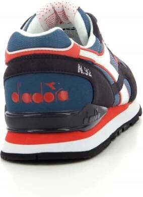 Diadora Leren Sneakers Stijlvol en Comfortabel Blauw Unisex