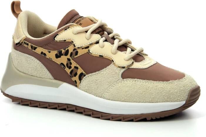 Diadora Animalier Lage Top Sneakers Bruin Dames