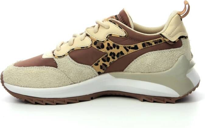 Diadora Animalier Lage Top Sneakers Bruin Dames