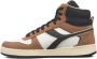 Retro Sneaker bruin Tinten Magic Basket Mid Earth Hoge sneakers Leren Sneaker Bruin - Thumbnail 6
