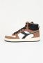 Retro Sneaker bruin Tinten Magic Basket Mid Earth Hoge sneakers Leren Sneaker Bruin - Thumbnail 11