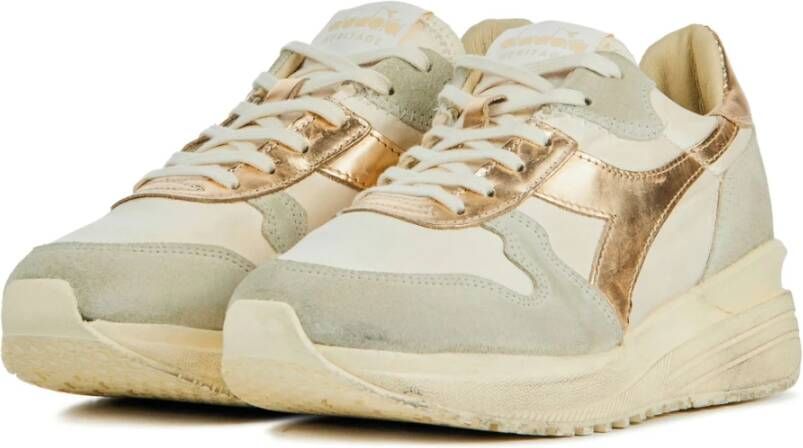 Diadora Dames Sneakers Venus Queen in Gebroken Wit Combi Beige Dames