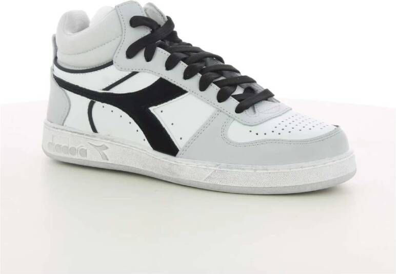 Diadora Groene Magische Basket Sneakers Grijs Heren