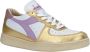 Diadora Sneakers Dames Lage sneakers Damesschoenen Leer Bask met dirty Lila combi - Thumbnail 13