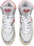 Diadora Sneakers Dames Hoge sneakers Damesschoenen Leer Mi bask metal mix Wit rood - Thumbnail 4