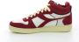Diadora Leren sportschoenen Magic Demi Cut Suede Rood Unisex - Thumbnail 4