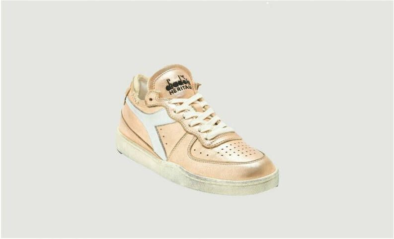 Diadora Mi Basket Row Cut Sneakers Roze Dames
