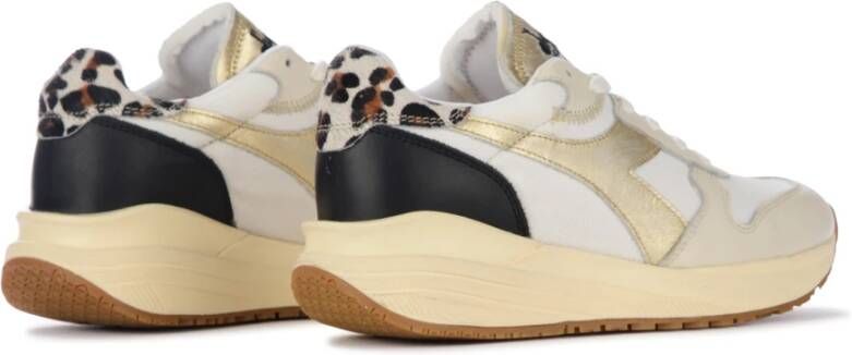 Diadora Witte en Gouden Venus Sneaker Wit Dames