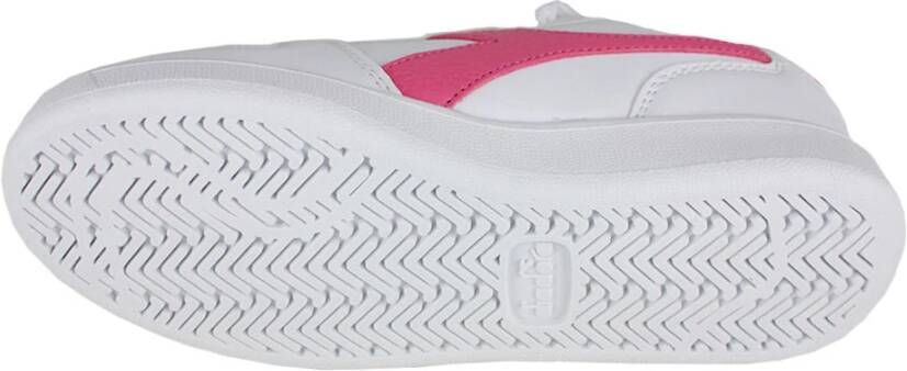 Diadora Lage Sneakers met Geperforeerde Details en Klittenbandsluiting Wit Dames