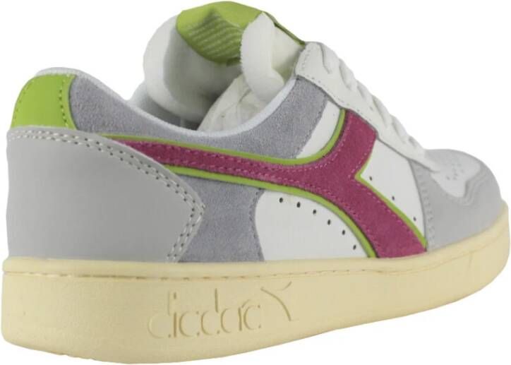 Diadora Magic Basket Low WN Dames Leren Sneakers Wit Dames