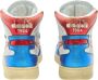 Diadora Sneakers Dames Hoge sneakers Damesschoenen Leer M basket metallic Goud - Thumbnail 14