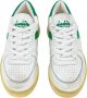 Diadora Sneakers Heren Lage sneakers Herenschoenen Leer Mi bask low used Wit groen - Thumbnail 13