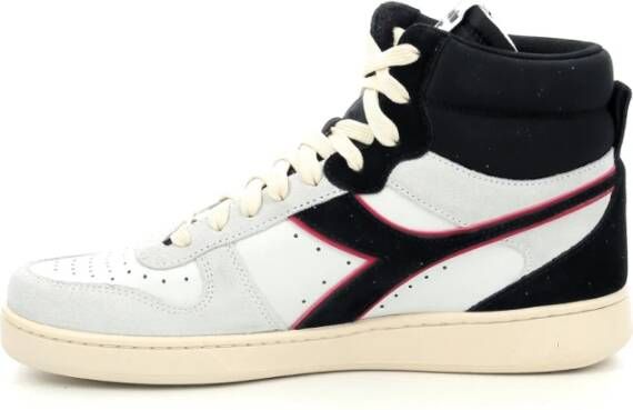 Diadora Hoge Magic B Suede Sneakers Wit Heren