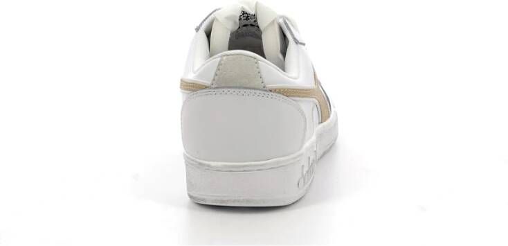 Diadora Comfortabele Low Metal Sneakers Wit Heren