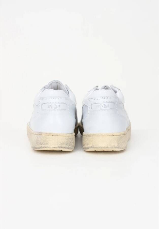 Diadora Vintage Lage Profiel Leren Sneakers Wit Heren