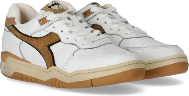 Diadora Gebruikte Wit Bruine Sneaker B.560 Heritage Wit Heren