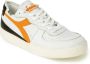 Diadora Leren Sportieve Sneakers Oranje Rubberen Zool Multicolor Heren - Thumbnail 3