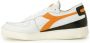 Diadora Leren Sportieve Sneakers Oranje Rubberen Zool Multicolor Heren - Thumbnail 4