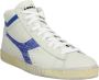 Diadora Retro Hoge Sneakers Blauw Unisex - Thumbnail 2