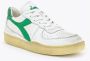 Diadora Sneakers Heren Lage sneakers Herenschoenen Leer Mi bask low used Wit groen - Thumbnail 3
