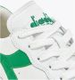 Diadora Sneakers Heren Lage sneakers Herenschoenen Leer Mi bask low used Wit groen - Thumbnail 7