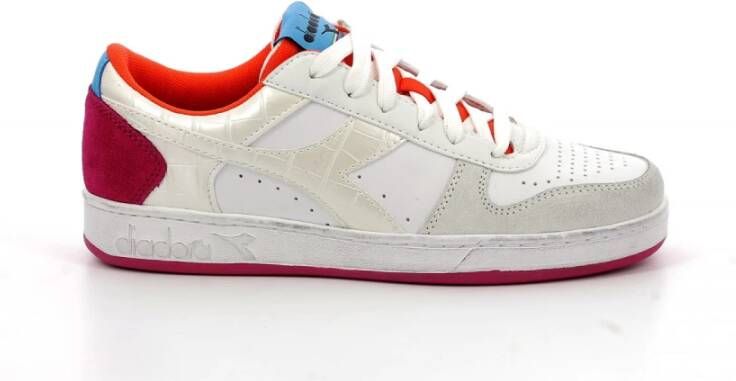 Diadora Elegante Croco Sneakers Wit Unisex