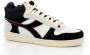 Diadora Leren Sneakers Zwart Lente Zomer Vetersluiting Multicolor Heren - Thumbnail 9