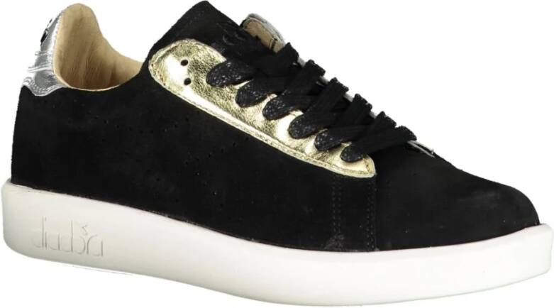 Diadora Sportieve Veterschoenen met Swarovski Kristallen Black Dames