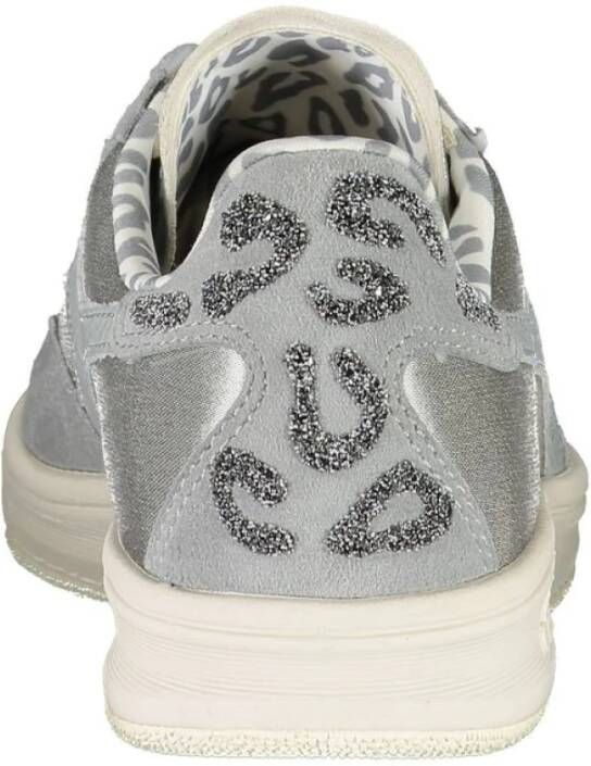 Diadora Sprankelende Grijze Vetersneakers Gray Dames