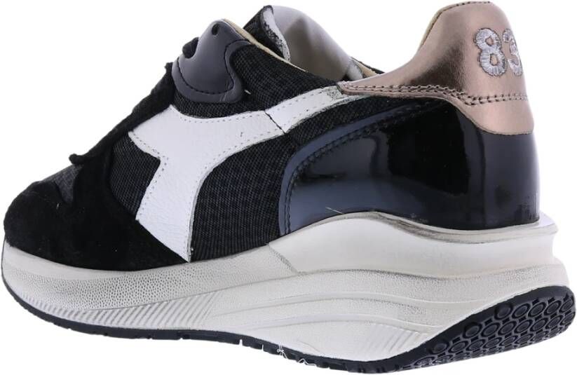 Diadora Premium Mesh en Suede Dames Sportschoenen Zwart Dames