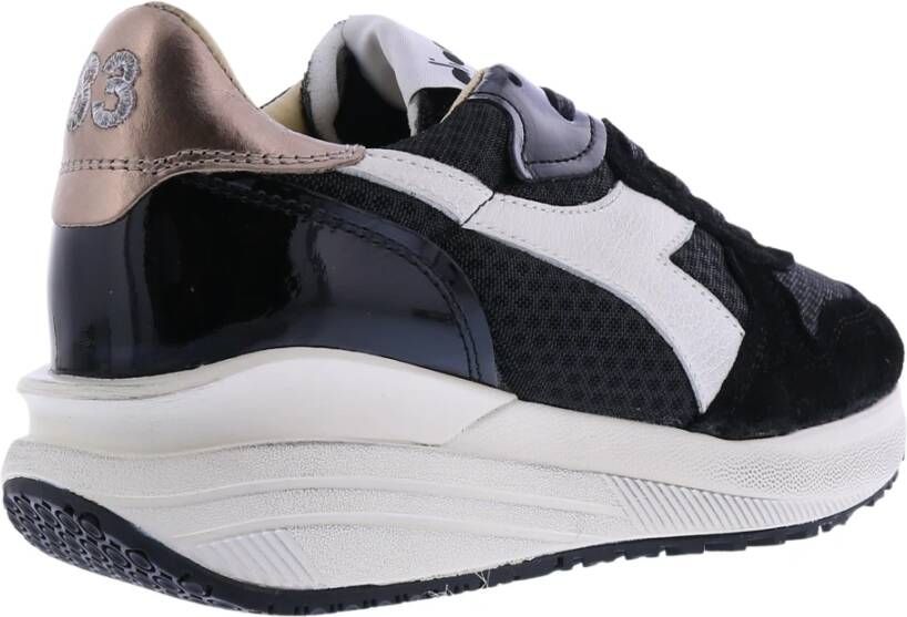 Diadora Premium Mesh en Suede Dames Sportschoenen Zwart Dames