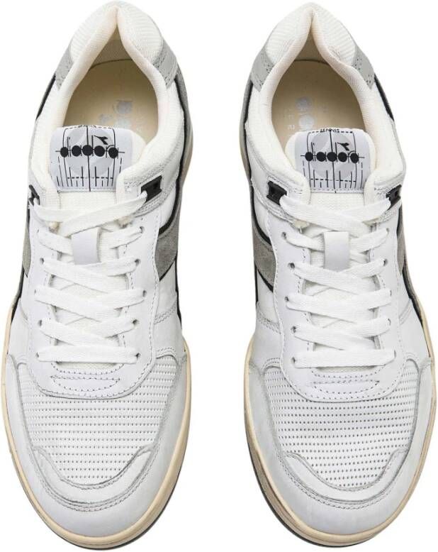 Diadora Vintage B.560 Gebruikte Sneakers Premium Leer Wit Heren