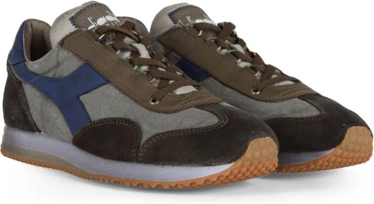 Diadora Vintage Canvas Sneakers met Leren Details Multicolor Heren