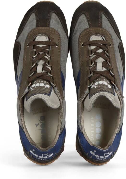 Diadora Vintage Canvas Sneakers met Leren Details Multicolor Heren