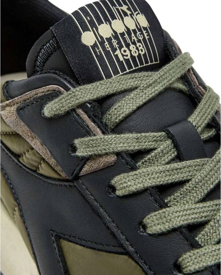 Diadora Vintage Groene Leren Sneakers