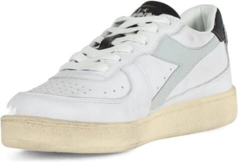 Diadora Vintage Leren Sneakers Lage Top White Dames