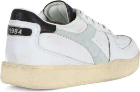 Diadora Vintage Leren Sneakers Lage Top White Dames