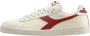 Diadora Vintage Leren Sneakers Wit Rood - Thumbnail 2