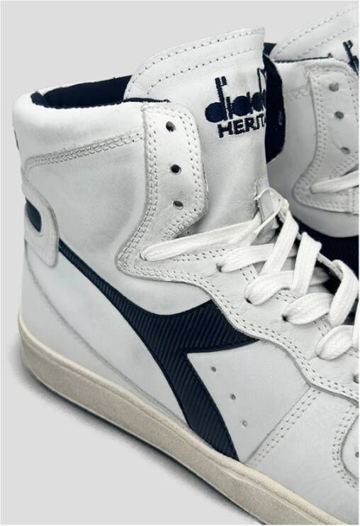 Diadora Vintage Wit Leren Basketbalsneaker White Heren
